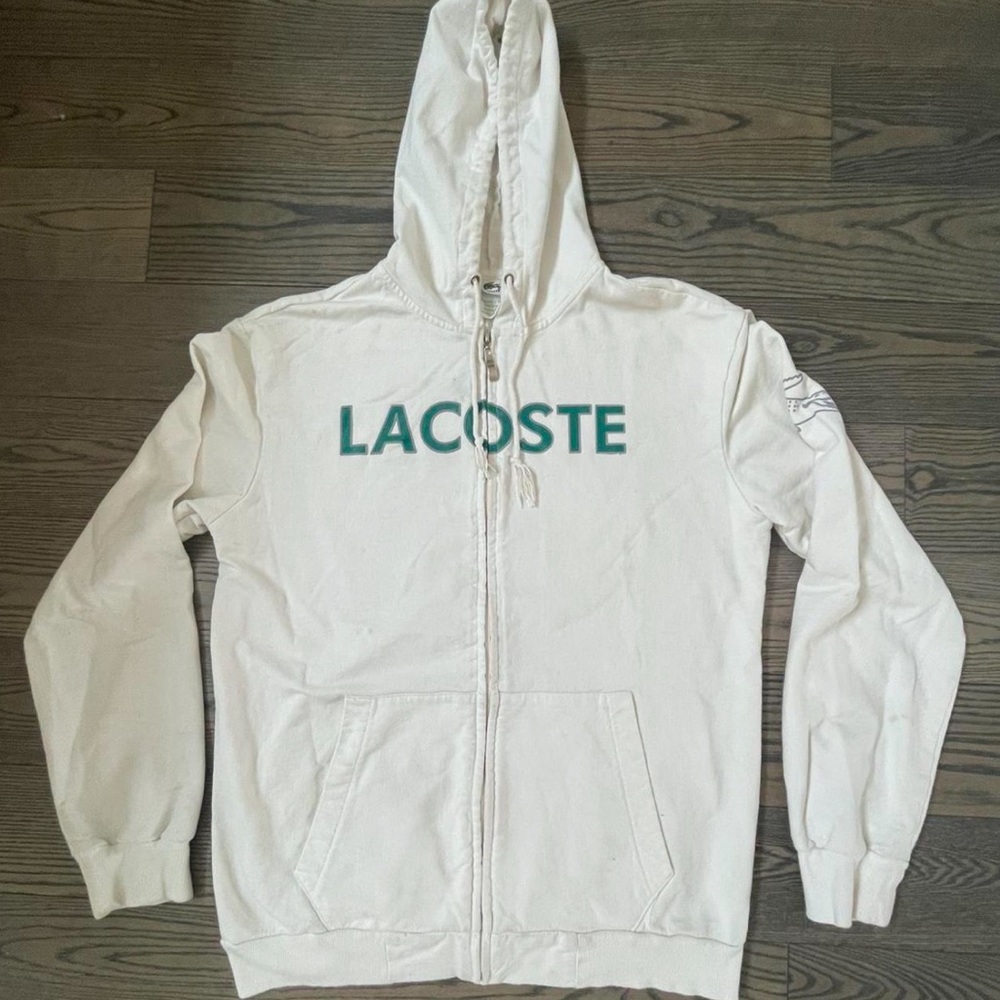 Lacoste White Garment with Green Logo